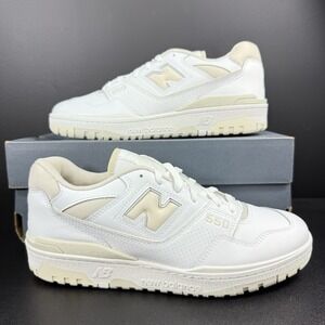New Balance 550 Shoes Womens Size 11 B White Leather  BBW550WS Casual Sneaker